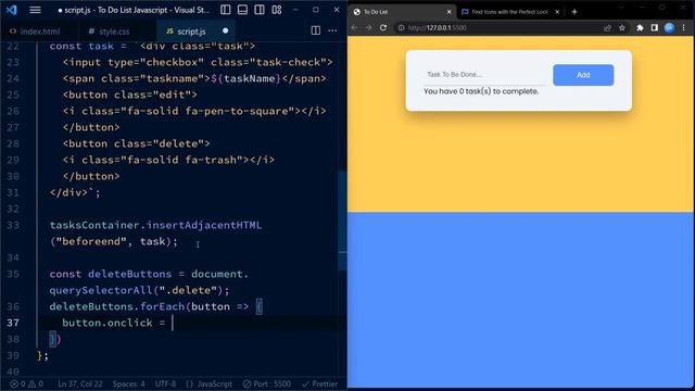 To Do List App With Javascript смотреть онлайн