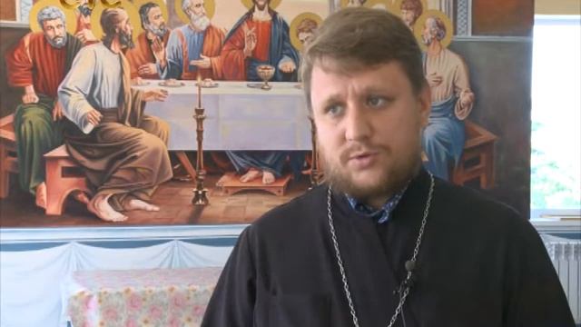 Сюжет о росписи стен в Воскресной школе при храме С.Радонежского смотреть онлайн