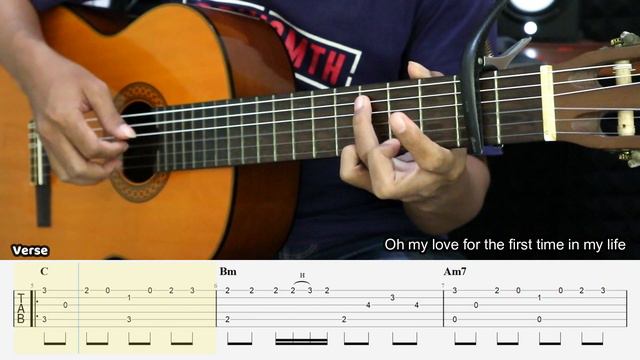 Oh My Love - John Lennon - Fingerstyle Guitar Tutorial + TAB & Lyrics смотреть онлайн