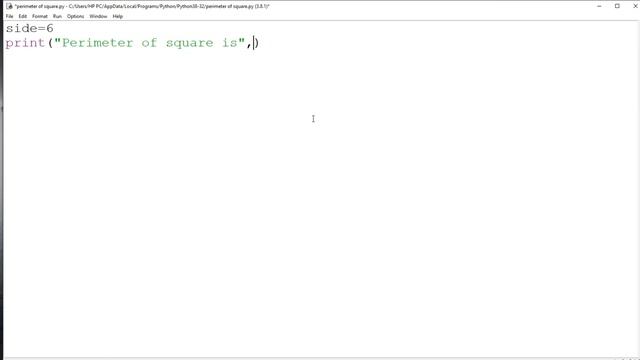 Perimeter of Square in python-Python Programming смотреть онлайн