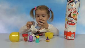 Новогодняя серия Киндер сюрприз распаковка игрушек Kinder Surprise Christmas toy