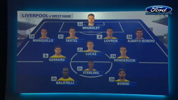 Liverpol FC vs West Ham 20/09/2014 prematch 2  @ford.uefa