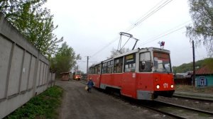"Деревенский" трамвай. Город Бийск.