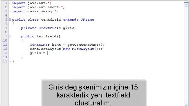 Java text field olusturma смотреть онлайн