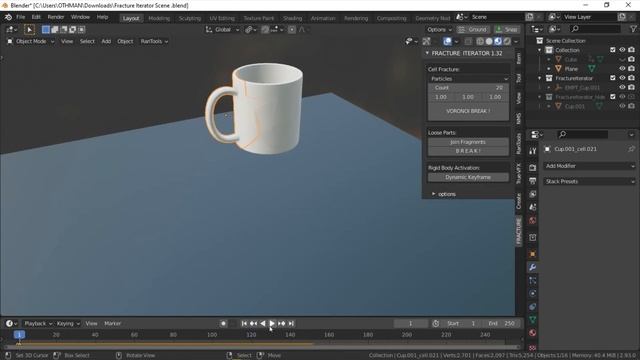 Blender Addon for Destruction Simulations l Fracture Iterator смотреть онлайн