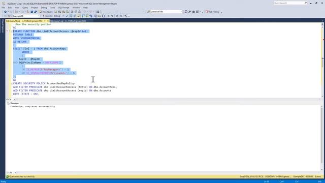 SQL 2016 Row Level Security Tutorial смотреть онлайн