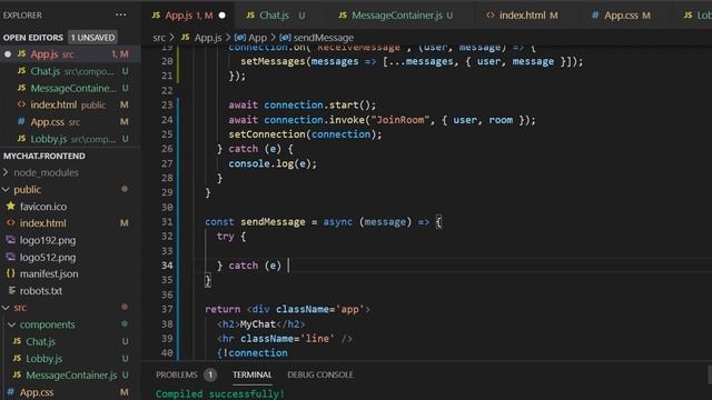 Real-Time Chat | Using React, .Net 5.0 and SignalR смотреть онлайн