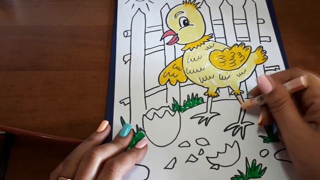 Как нарисовать ЦЫПЛЁНКА. Видео-урок для начинающих художников. How to draw a chicken. смотреть онлайн