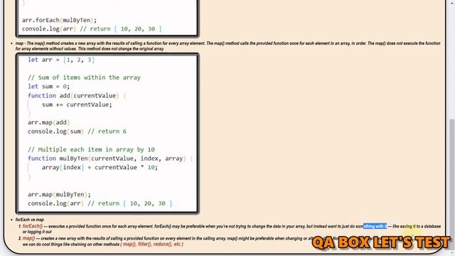 PART 20 - JavaScript - forEach ,map and forEach vs map смотреть онлайн