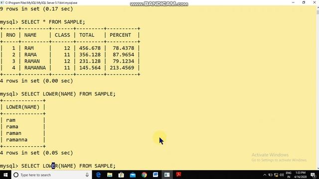 SQL STRING FUNC 01 смотреть онлайн