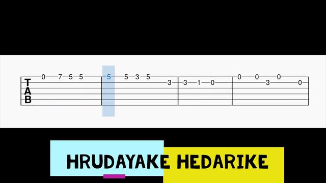 Hrudayake Hedarike Guitar Tabs | Sanjith Hegde смотреть онлайн
