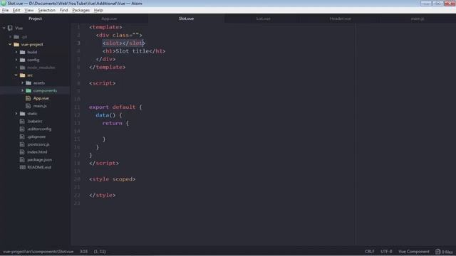 Vue JS #20 Слоты смотреть онлайн