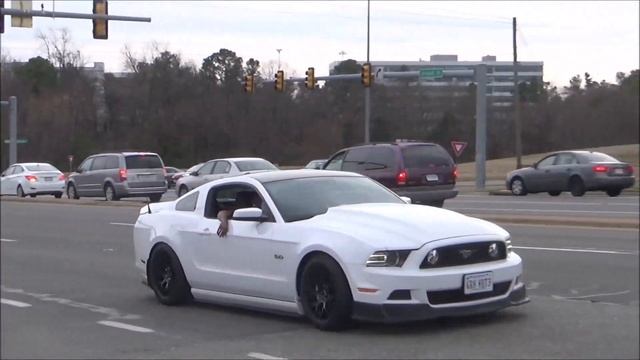 Loud Procharged 2014 Mustang GT Revs and Accelerations смотреть онлайн