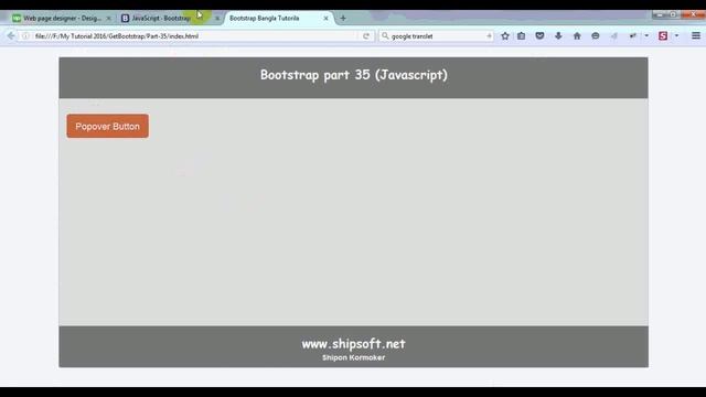 Bootstrap part 35 Javascript ( Popovers ) смотреть онлайн
