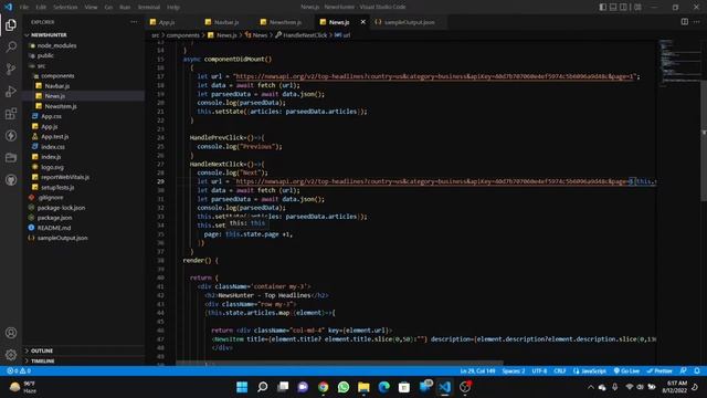Adding Next and previous Button React | Change pages by Using Api| Complete MERN Course in hindi #2 смотреть онлайн