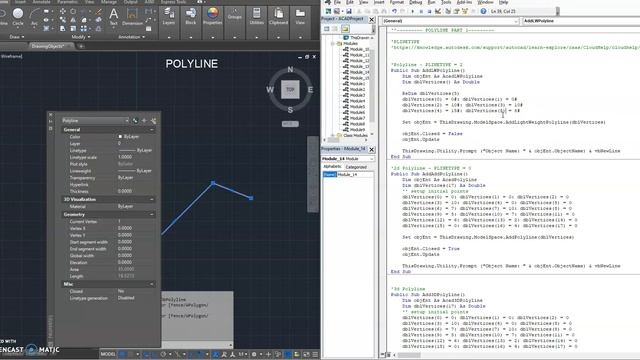 18. VBA Autocad - Tipos de polilineas смотреть онлайн