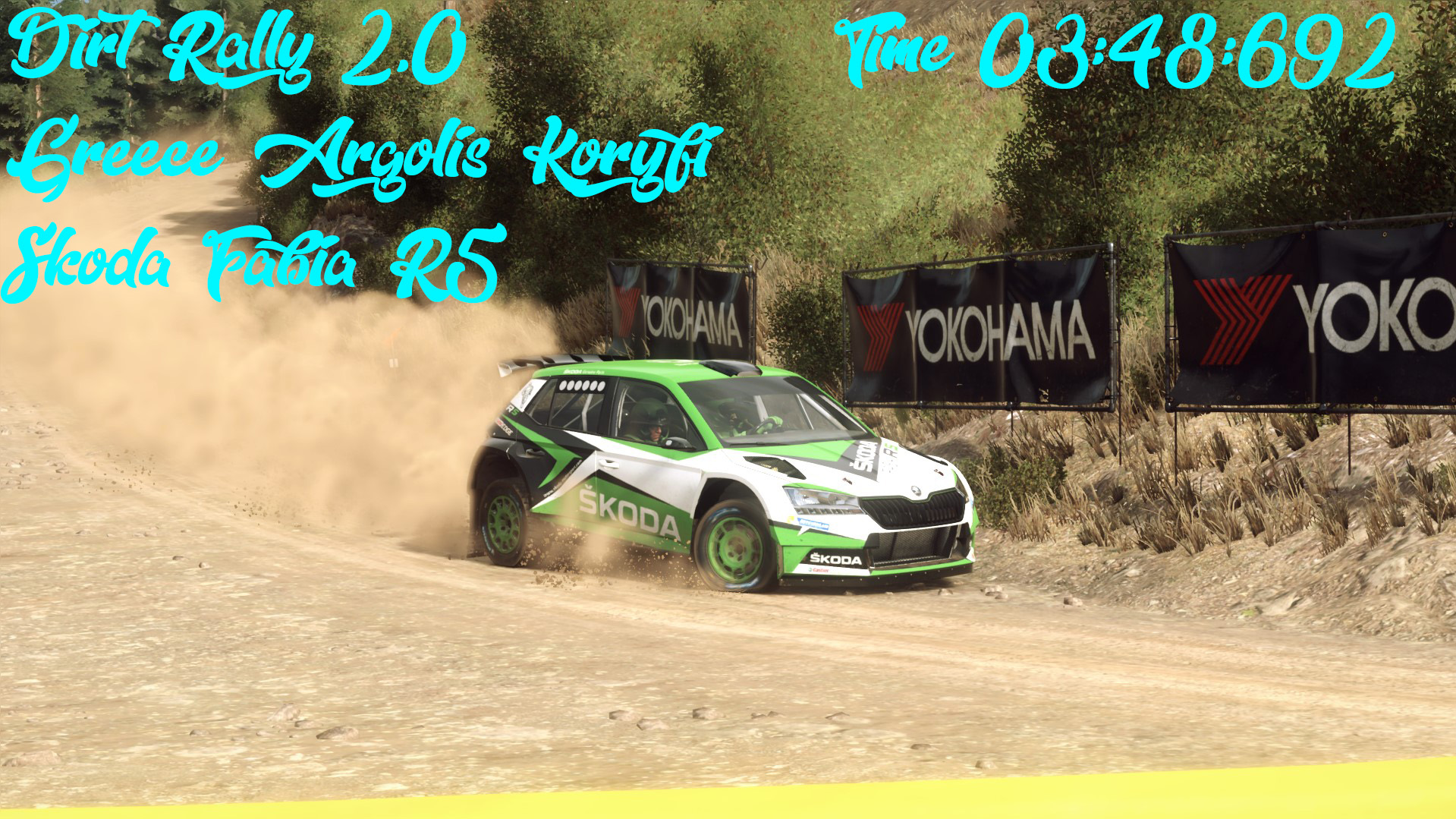 Dirt Rally 2.0 Setup Greece Argolis Koryfi Dafni Škoda Fabia R5 смотреть онлайн