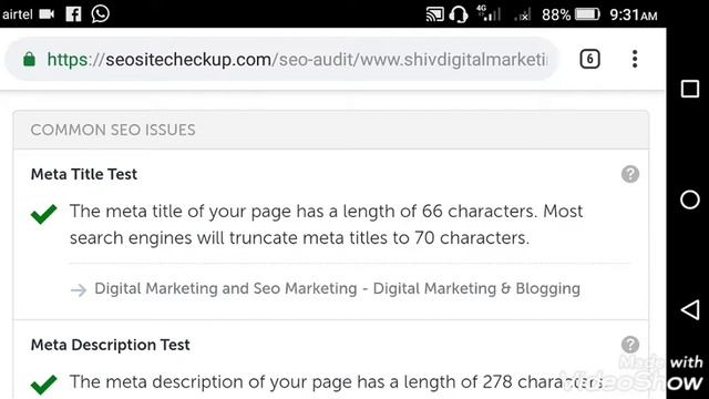 How to check website seo ranking tool for seo sitecheckup site# смотреть онлайн