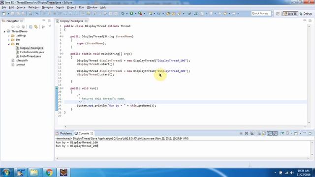 Thread names | How to set the Thread Name? | Java Threads смотреть онлайн