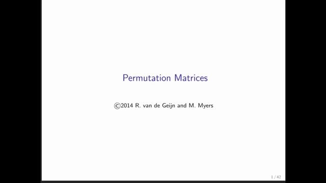 7.2.3 Permutation Matrices Part 1 смотреть онлайн