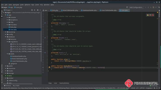 Laravel 5.8 Login System - Part 4: User role helper methods смотреть онлайн