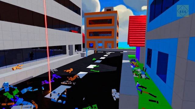 Laser Town - Fun with Ragdolls смотреть онлайн