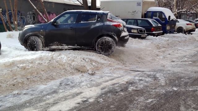 Nissan juke 4wd. Off road in snow video. смотреть онлайн