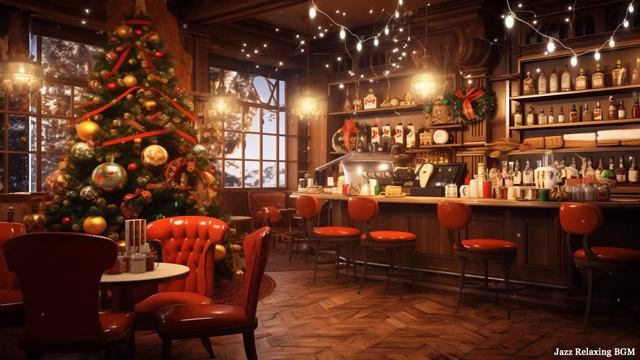 Расслабляющая рождественская джазовая музыка в уютной атмосфере кафе ? Джазовая музыка без слов смотреть онлайн