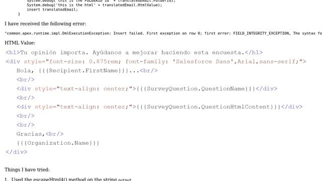 Salesforce: DML Field_Integrity_Exception when trying to update the HTML value on Email Templates смотреть онлайн