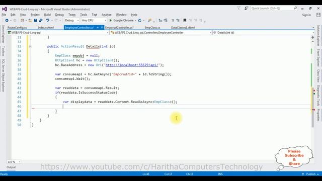 WEB API MVC CRUD Operations linq to sql dbml смотреть онлайн