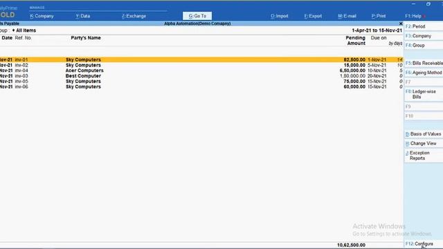 Tally Add On : DueDate in PayableOutstanding Report based on Supplier InvDate in TallyPrimesoftware смотреть онлайн