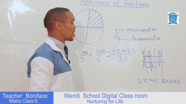 MATHS CLASS SIX. LESSON -FRACTIONS (ADDITION OF FRACTIONS) смотреть онлайн
