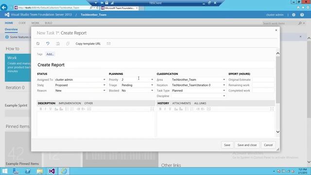 TFS 2013 Tutorial : 20 - How to Create a Work Item in Team Foundation Server 2013 using Web Access смотреть онлайн