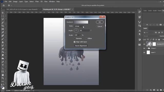 Dripping Effect Protrait - Photoshop 2020 смотреть онлайн