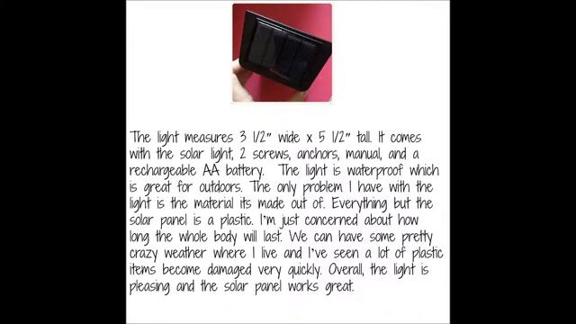Js Lighting®led Solar Wall Light смотреть онлайн