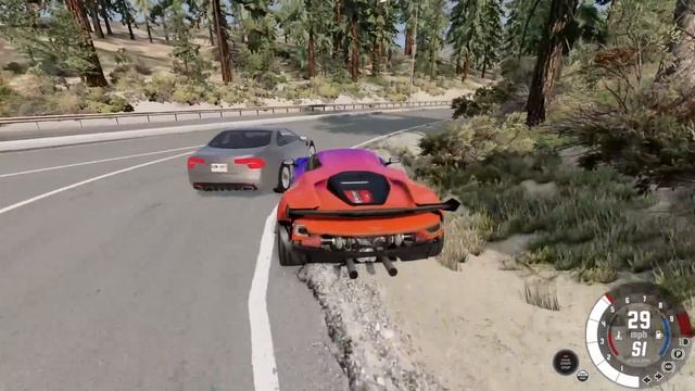 Escaping the Police On a MASSIVE NEW Map in a Supercar in BeamNG Drive Mods! смотреть онлайн