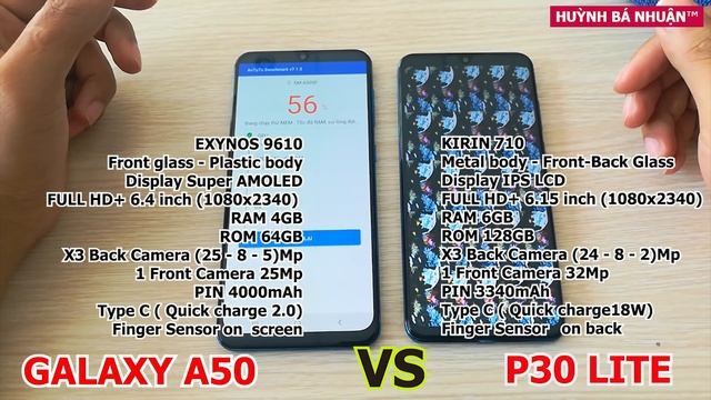 Samsung A50 VS Huawei P30 Lite | Exynos 9610 VS Kirin 710 | Benchmark A50 2019 | Benchmark P30 Lit смотреть онлайн