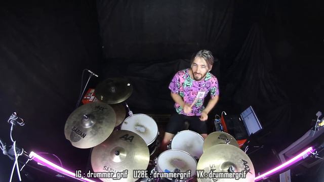 Звери - Дожди-пистолеты (drum cover) смотреть онлайн