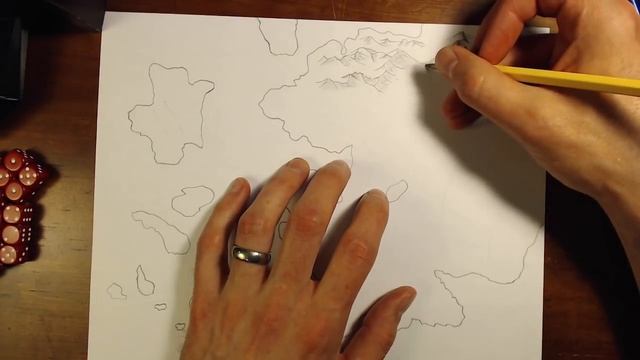 Drawing A Fantasy Map (part 2) - Mountains