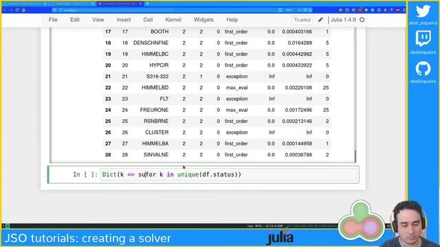 Julia tutorial on creating a nonlinear optimization solver with JuliaSmoothOptimizers - part 3 смотреть онлайн