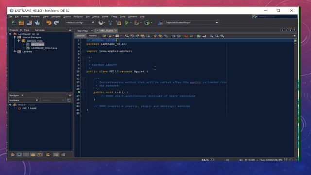 HOW TO WRITE AN APPLET IN NETBEANS? HELLO WORLD смотреть онлайн