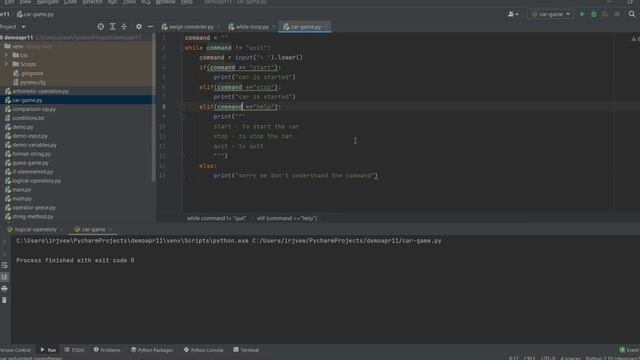 Python Tutorial For Beginners - #18. Build a Simple Car game using while and if loops in Python смотреть онлайн