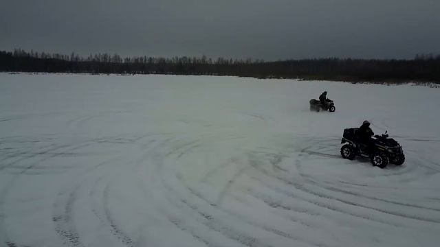 Покатушка на квадроциклах.(brp, cfmoto,). dji . смотреть онлайн