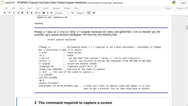 Jupyter Notebook Tutorial FFmpeg Youtube Video Creation part 1 of 2 смотреть онлайн
