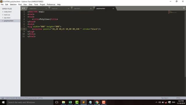 Draw SVG Polyline in HTML5 смотреть онлайн
