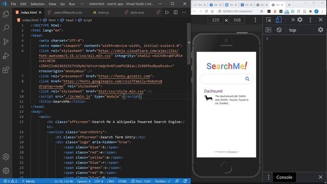 Vanilla JavaScript Search App | Wikipedia API смотреть онлайн