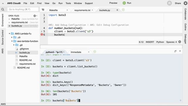 AWS lambda python cloud9 and Boto3 one hour смотреть онлайн