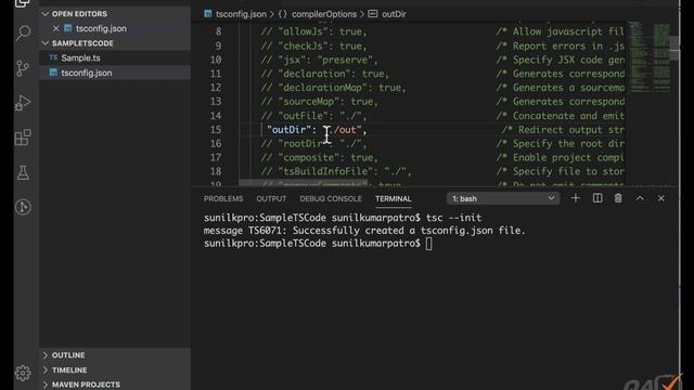 Setup and run typescript code in VSCode смотреть онлайн