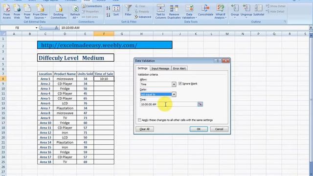 MS Excel Data Validation with Time Feature in Hindi смотреть онлайн