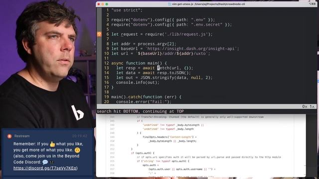 Live Code Hangout: Đash CrowdNode #1: Building tools for nodeless "staking" !node !vim !dash смотреть онлайн